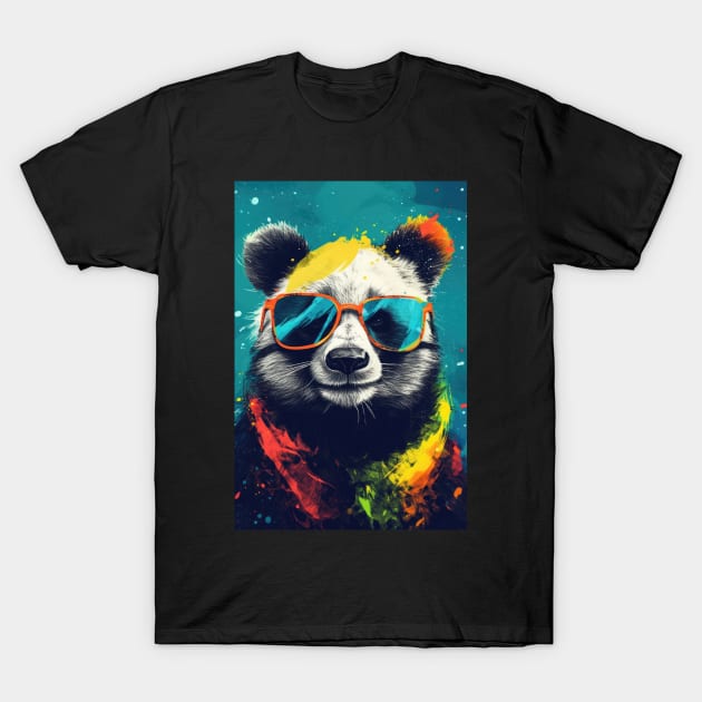 Summer Fun Panda Bear T-Shirt by JensenArtCo